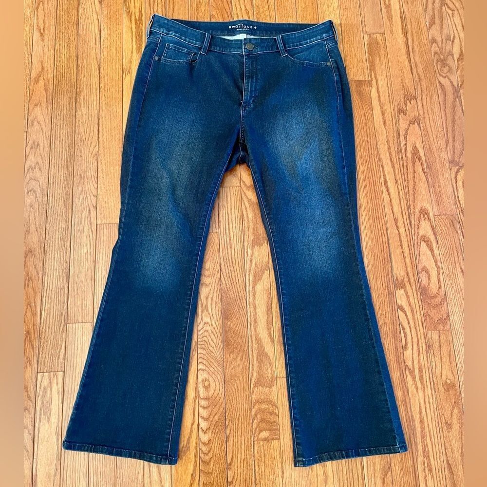 Boutique Dark Blue Slim Boot Jeans Size 16W Short